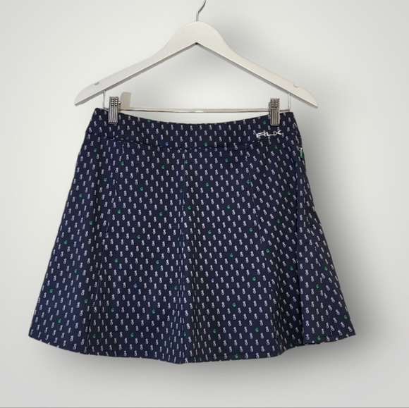 Rlx Ralph Lauren Skort‎ Womens S Pineapple Print Activewear A-Line Skater Flare - Picture 5 of 12